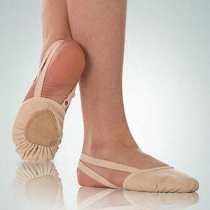 Angelo Luzio 621A Adult 4M Theatrical Pink Twyla II Leather Half Sole Slipper